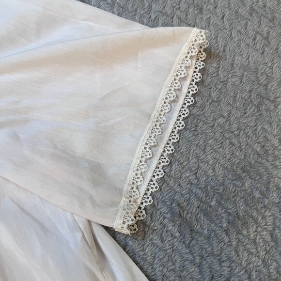 Vintage Vanity Fair Ivory Lace Floral Embroidered Nightgown Size Small - Picture 9 of 13